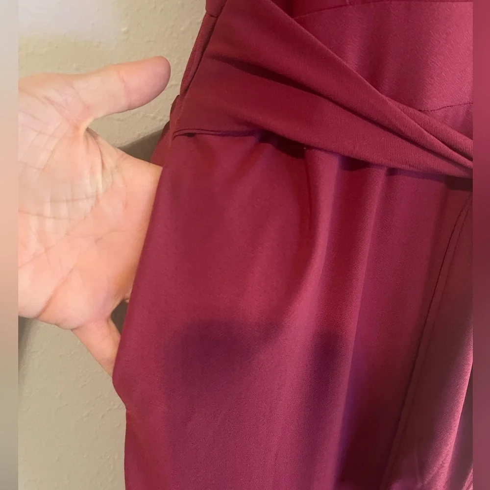 Burgundy short sleeve jumper